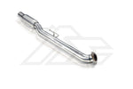 A top view of Fi EXHAUST Valvetronic Cat-Back System for Honda Civic Type-R FL5 2022+ downpipe with white background