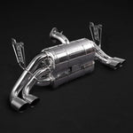 wide view of Capristo FreeFlow Exhaust for Ferrari 355 1994-1999 with black background