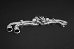 Capristo valved end pipes with quad polished round tips for Ferrari F430