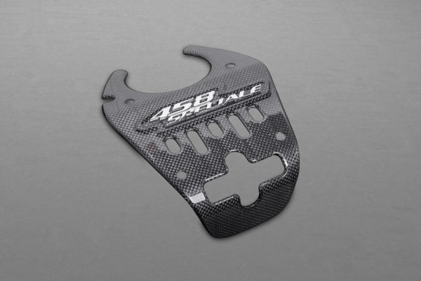 wide view of Capristo Carbon Lock Cover (Matte) for Ferrari 458 Speciale 2013-2015 with black background