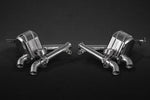 Capristo valved exhaust for Ferrari GTC4Lusso V12, polished stainless left and right valved mufflers