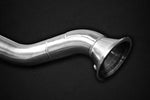 close view of Capristo Catless Downpipes (with Heat Blankets) Ferrari F12/812SF 2013-2022 with black background