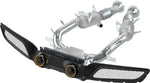 Render of Capristo complete exhaust for Ferrari 296 with carbon tip frame and gold tips