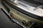 Gold Capristo tips and carbon frame on a green Ferrari 296