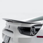 Diavolo decklid spoiler profile on white 488, close-up