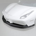 488 Diavolo front spoiler, faded view highlighting carbon