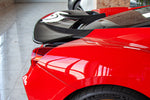 Capristo carbon rear wing on Ferrari 488 Pista, side detail