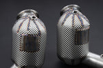 Pair of heat-wrapped Capristo sport cats for Ferrari Roma with Competition plates