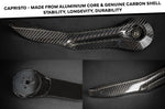 Capristo seat adjuster with aluminum core and carbon shell
