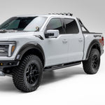 White Raptor R with Vorsteiner carbon flares, front 3/4 view