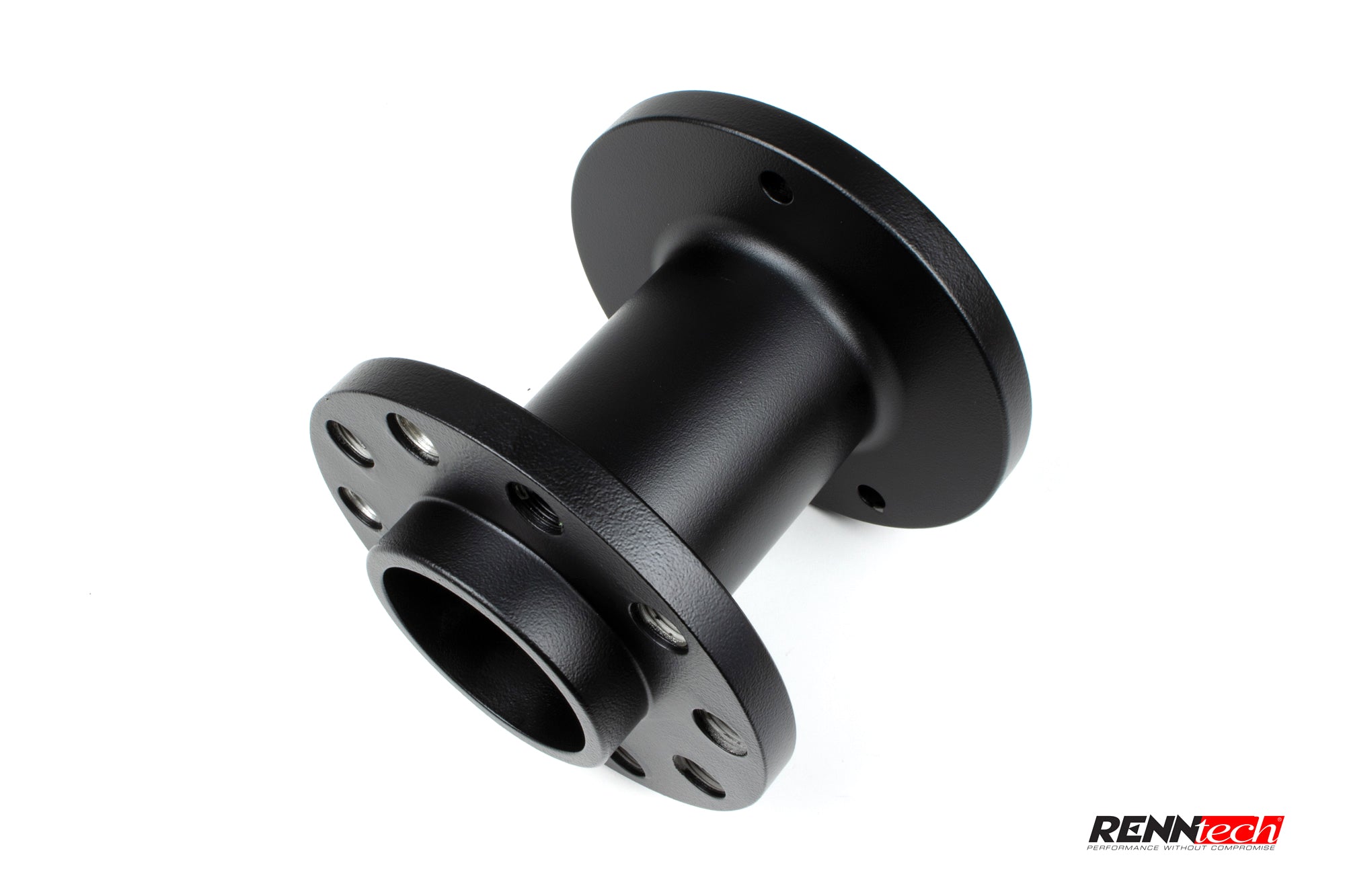 A close up view of RENNtech | Reverse Spare Mount | Spare Wheel Mount | G-Wagon | W463 for Mercedes-Benz G 63 AMG BiTurbo 2019-2023 with white background