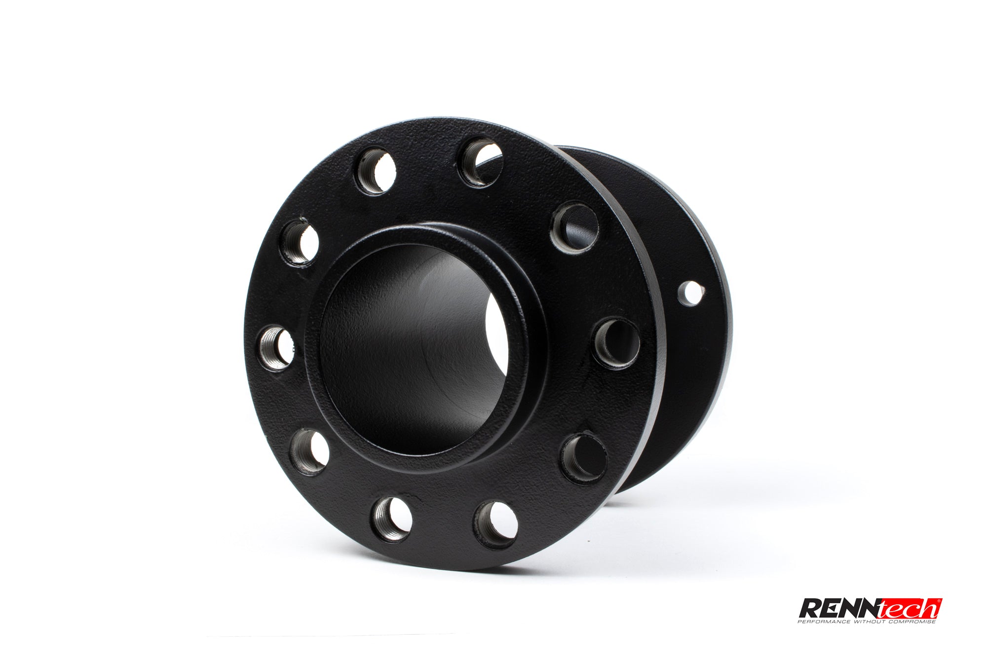 A close up view of RENNtech | Reverse Spare Mount | Spare Wheel Mount | G-Wagon | W463 for Mercedes-Benz G 550 BiTurbo 2019-2023 with white background