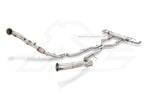 A front view of FI Exhaust Valvetronic Cat-Back System For Mercedes-Benz W166 GLE 400 2015-2019 with white background