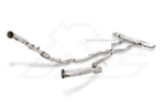 A front view of FI Exhaust Valvetronic Cat-Back System For Mercedes-Benz W166 GLE 450 2015-2019 with white background