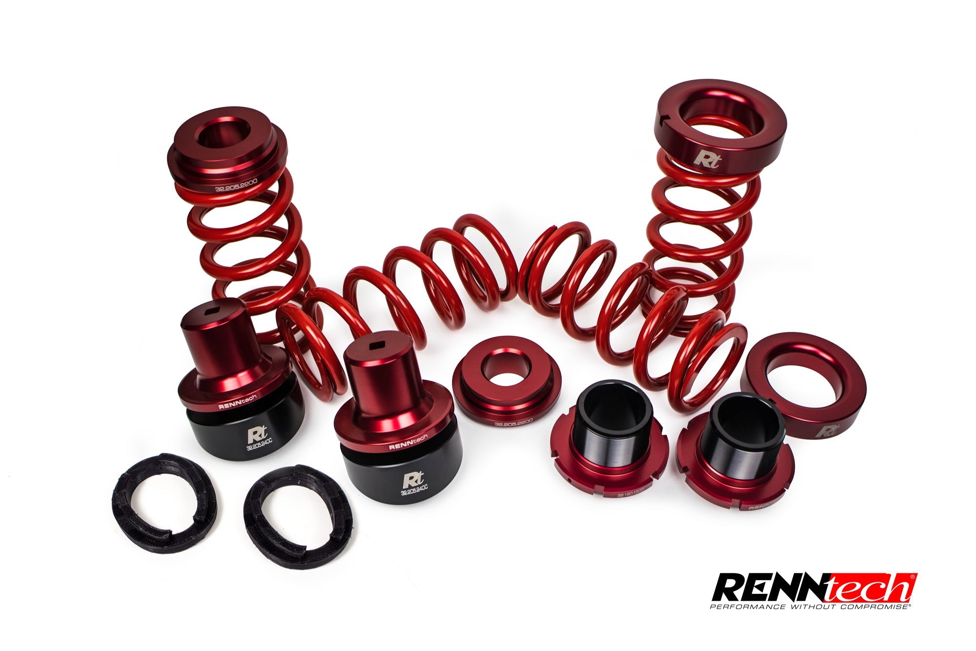 X290 coil-over springs and perches laid out - Coilover Suspension for the 2019-2026 GT 53 AMG 4-Door Coupe