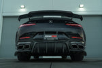 Rear of the AMG GT 4-Door car with the A1 diffuser and wing - Carbon Fiber Rear Diffuser for the 2019-2026 AMG GT 63 4-Door Coupe