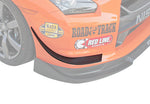 close view of Stillen Front Canards for Nissan GT-R R35 2009-2011 fitted inside a car