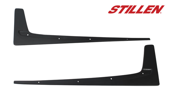 wide view of Stillen Mud Flap Kit [Front & Rear] for Nissan GT-R 2009-2012 with a white background