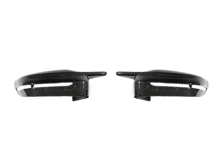 A front view of AUTOTECKNIC G8X STYLE M-INSPIRED MIRROR COVERS - BMW G30 5-SERIES 2016+ with white background