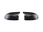A front view of AUTOTECKNIC REPLACEMENT DRY CARBON MIRROR COVERS - BMW G07 X7 M60I 2022+ with white background