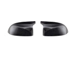 A front view of AUTOTECKNIC REPLACEMENT DRY CARBON MIRROR COVERS - BMW G09 XM 2022+ with white background