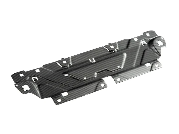 A front view of AUTOTECKNIC DRY CARBON FIBER COOLING SHROUD - BMW Models with white background