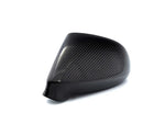 A side view of AUTOTECKNIC REPLACEMENT DRY CARBON MIRROR COVERS - HONDA S2000 1999-2009 with white background