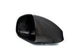 A back view of AUTOTECKNIC REPLACEMENT DRY CARBON MIRROR COVERS - HONDA S2000 1999-2009 with white background
