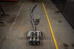 Valvetronic Designs Valved Exhaust Civic Type R / Integra Type S manufacturer gallery: complete cat-back viewed lengthwise with tips in the foreground