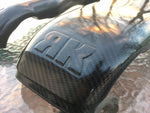 A close up view of RK Autowerks E70 E71 X5M X6M CARBON FIBER INTAKES