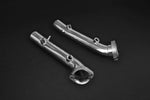 wide view of Capristo Cat Delete Pipes for Ferrari 355 1994-1999 with black background