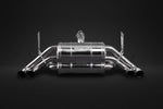 wide view of Capristo FreeFlow Exhaust for Ferrari 355 1994-1999 with black background
