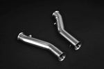 wide view of Capristo Cat Delete Pipes for Lamborghini Gallardo Superleggera 2007-2008 with black background