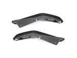 A top view of the front side of AUTOTECKNIC DRY CARBON OEM-SPEC REAR SPLITTER SET - BMW G80 M3 | G82/ G83 M4 2021+ with white background