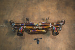 Titanium exhaust Porsche 718 GT4: rear section overhead