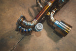 Titanium exhaust Porsche 718 GT4: outlet tip and valve