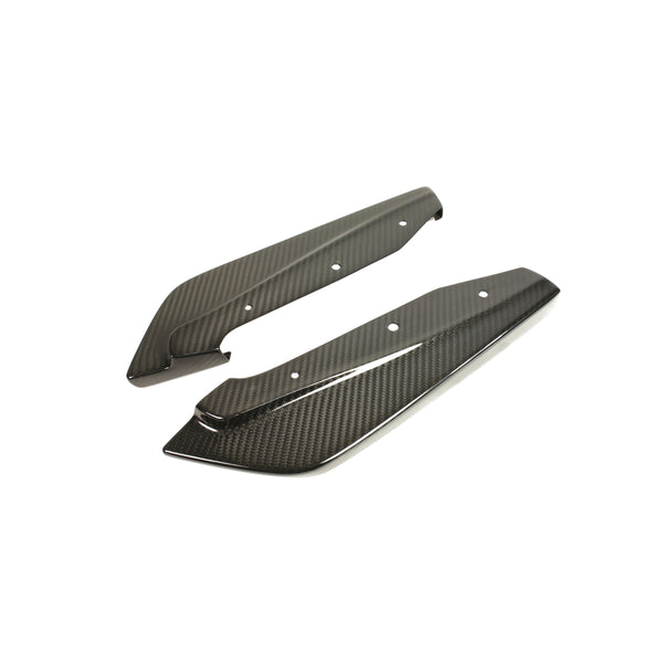 A front view of APR Performance Carbon Fiber Rear Bumper Skirts Scion FR-S 2013-2016 with white background