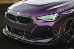 Side view of BMW G42 M240i Front Wind Splitter 2022-Up