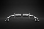 Capristo valved exhaust for Lamborghini Huracan, polished mufflers and twin round tips each side