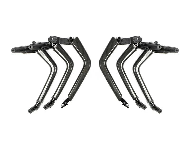 A front view of AUTOTECKNIC CARBON FIBER INTERIOR HANDLE SET - PORSCHE 9Y0/ 9Y0.2 CAYENNE 2019+ with white background