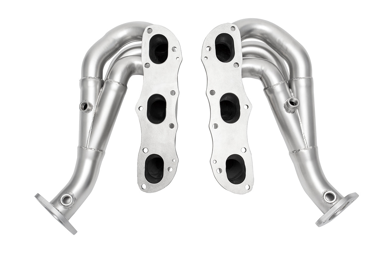 Soul 987.2 Boxster / Cayman competition headers: competition headers, port flange view