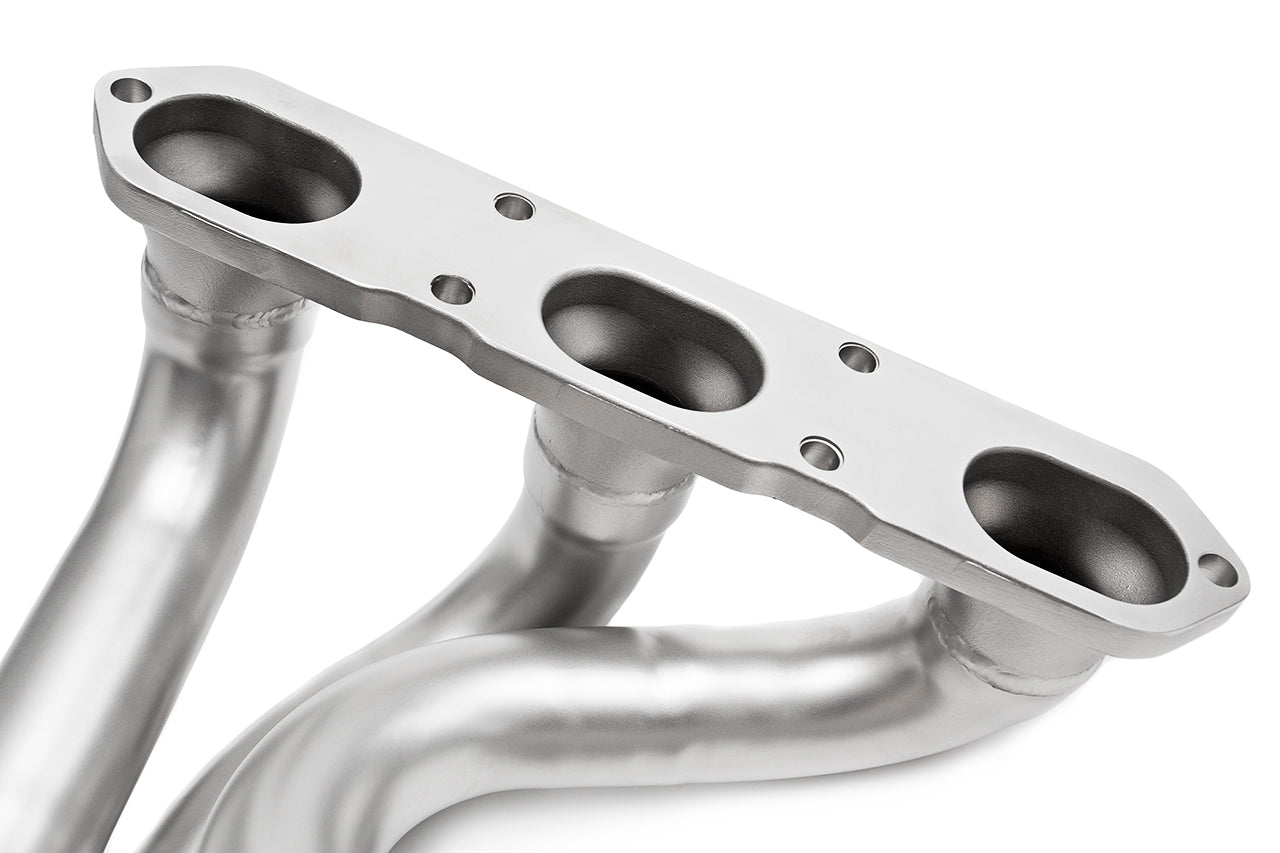 Soul 986 Boxster competition exhaust package: close-up of the header port flange