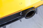 close view of Capistro Carbon End Pipe Shells (Matte) for Ferrari 488 GTB / GTS 2015-2019 fitted inside a car