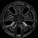 Urban WX2-R 22-inch satin black wheel fitted to a Defender, angled view