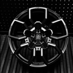 Urban WX5 22-inch satin black front wheel, face view