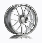 A side view of Titan 7 T-S7 Forged Split 7 Spoke Wheels in Iridium Silver for BMW E36 M3 1992-1999