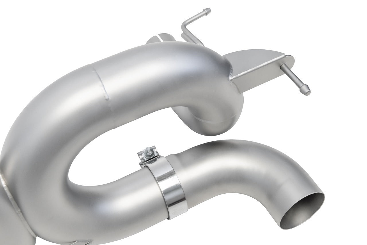 Soul 488 / 488 Pista 3.5″ rear exhaust system: close-up of an outlet bend