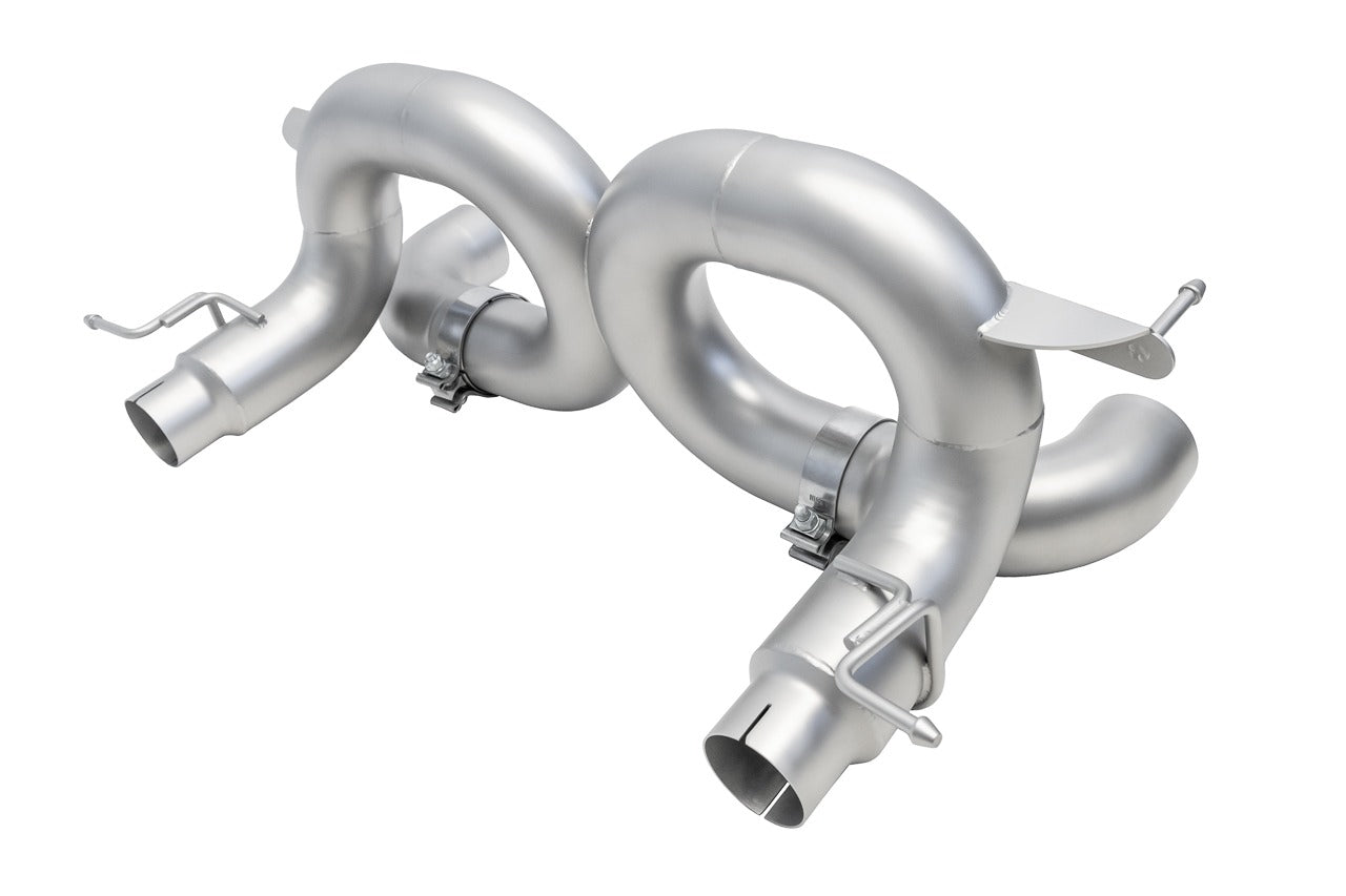 Soul 488 / 488 Pista 3.5″ rear exhaust system: rear exhaust, side view