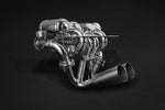 Capristo valved exhaust for Lamborghini Murcielago LP580, polished stainless mufflers and twin center tips