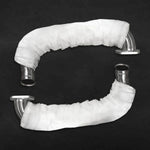 wide view of Capristo Secondary Cat Delete Spare Pipe (with Heat Blankets) for Lamborghini Murcielago LP580 2001-2010 with black background